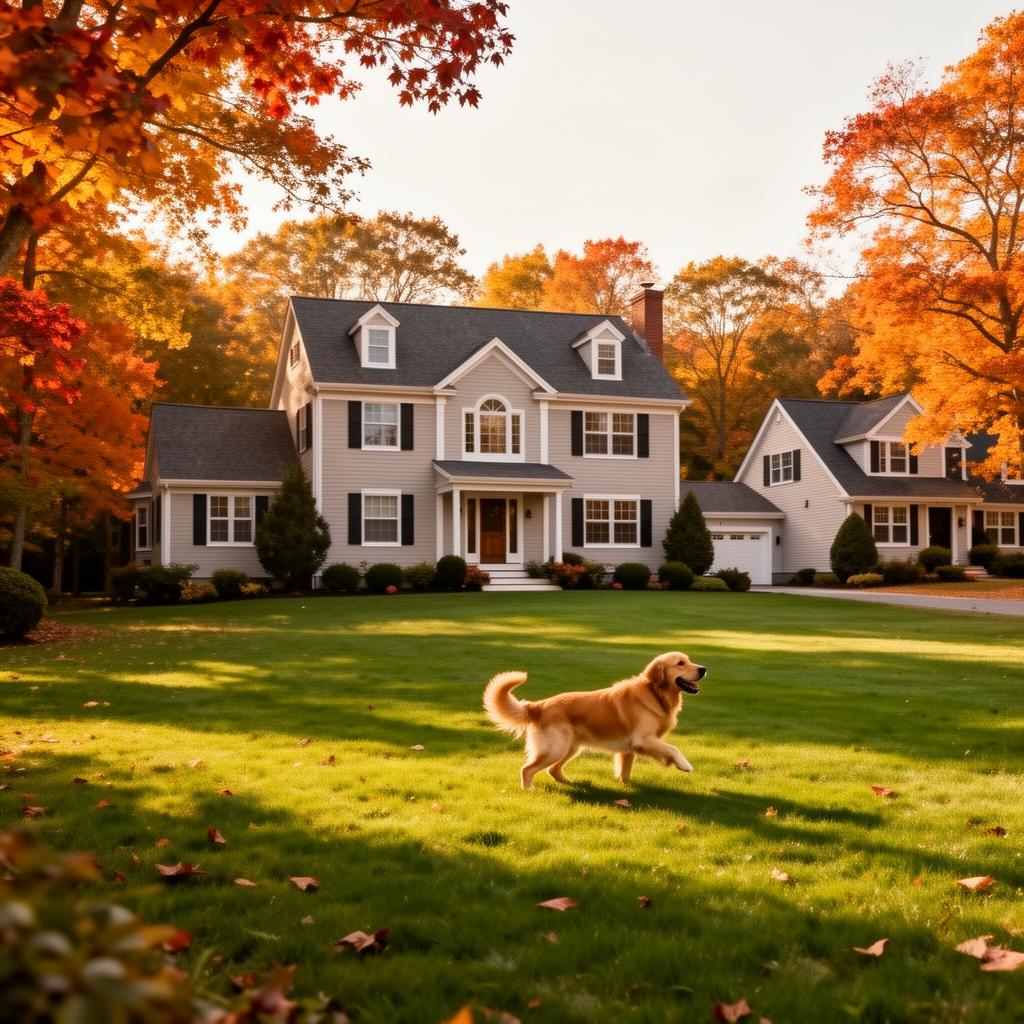 Pawmenities North Shore location in Lynnfield with autumn foliage